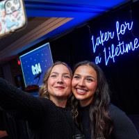 two girls taking a selfie